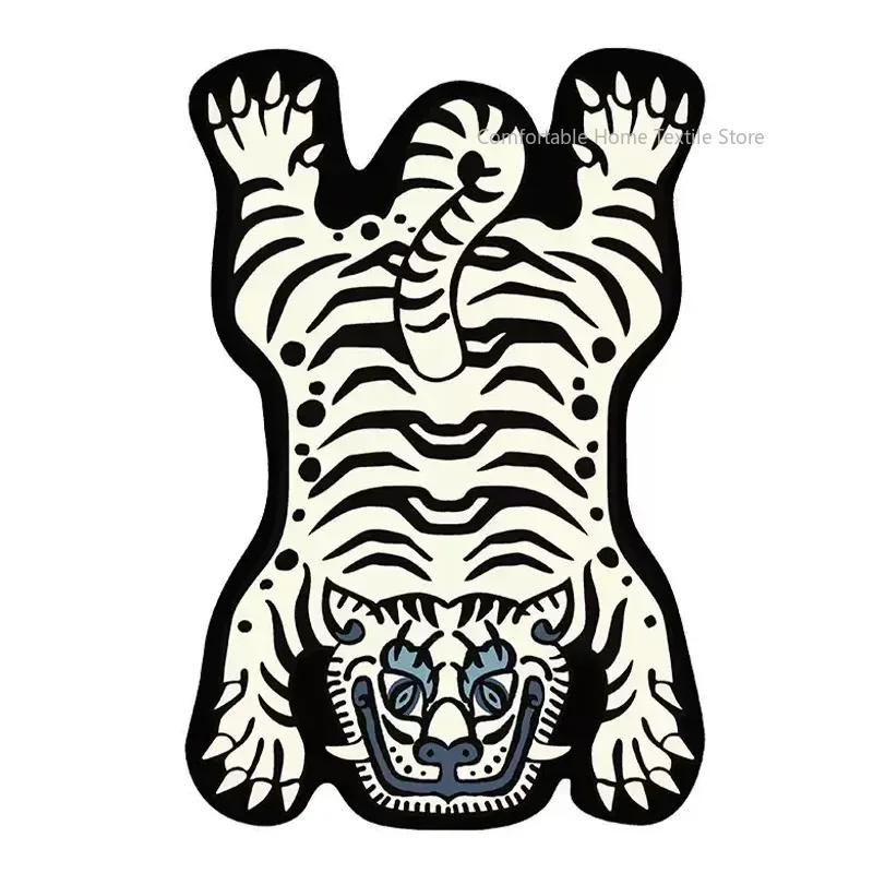 Carpet Living Room Cute Cartoon Tiger Decor Carpets Children Bedroom Bedside Large Area Rug Home Decoration Cloakroom Foot Mat