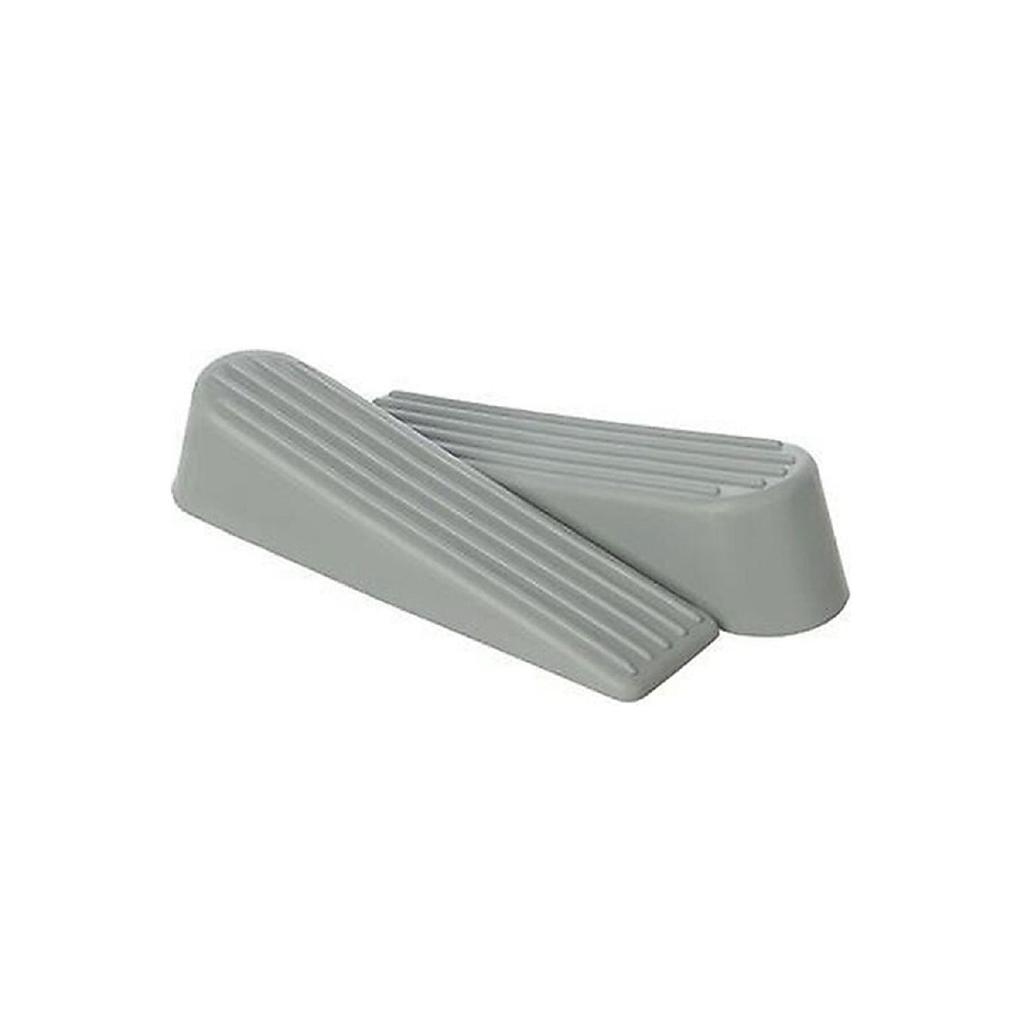 Gray 2 Pieces Rubber Door Stopper 716404