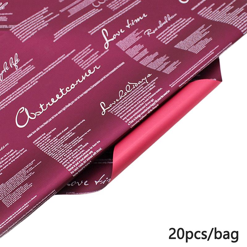 20 Pcs Flower Wrapping Paper, Waterproof Florist Bouquet Paper, Diy Crafts