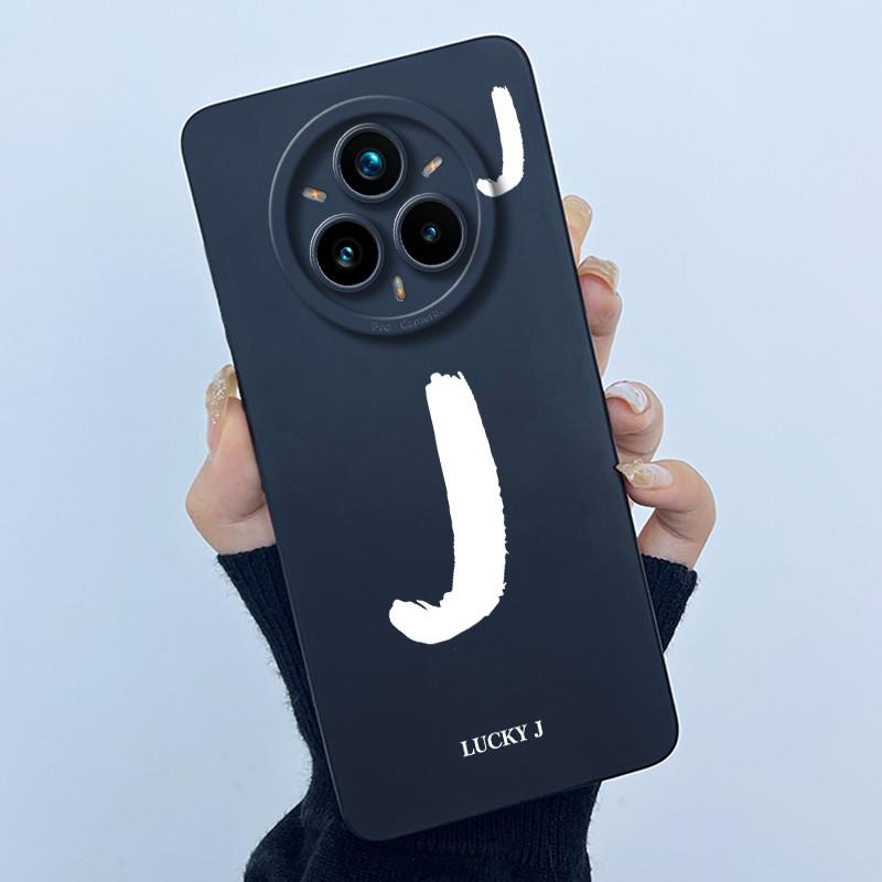 For Realme 14 Pro 14Pro+ 5G Cover Case Lucky Initial Letter Couple Silicone Soft Phone Bumper for Realme14 Pro Plus 2025 Casing