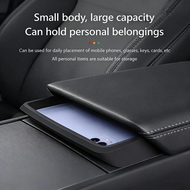 For Tesla Model 3 Highland Model Y Juniper Center Console Armrest Storage Box Eyeglasses Holder Armrest Tray Silicone Accessory