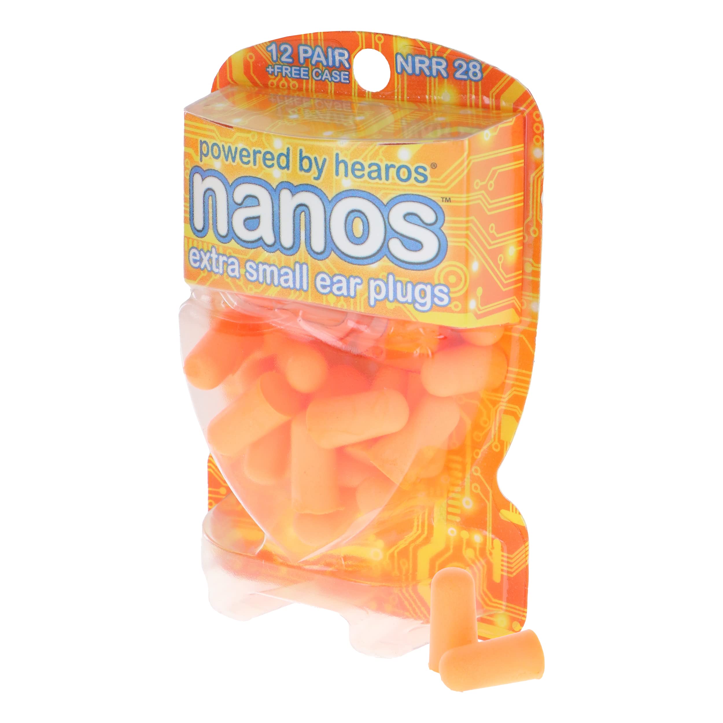

Беруши Hearos Nanos Tiny NRR 28, 12 пар, оранжевые (5890)