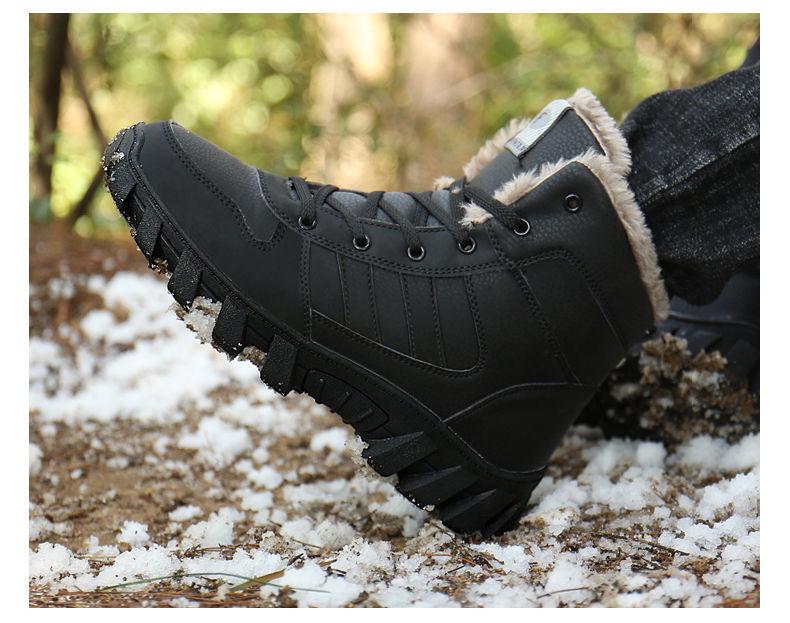 Unisex Winter Snow Boots: Thick, Non-Slip, Warm Velvet High-Tops for Cold Weather