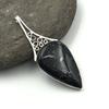 Natural Botswana Agate Gemstone 925 Sterling Silver Jewelry  Pendant 3.26" AJP-423