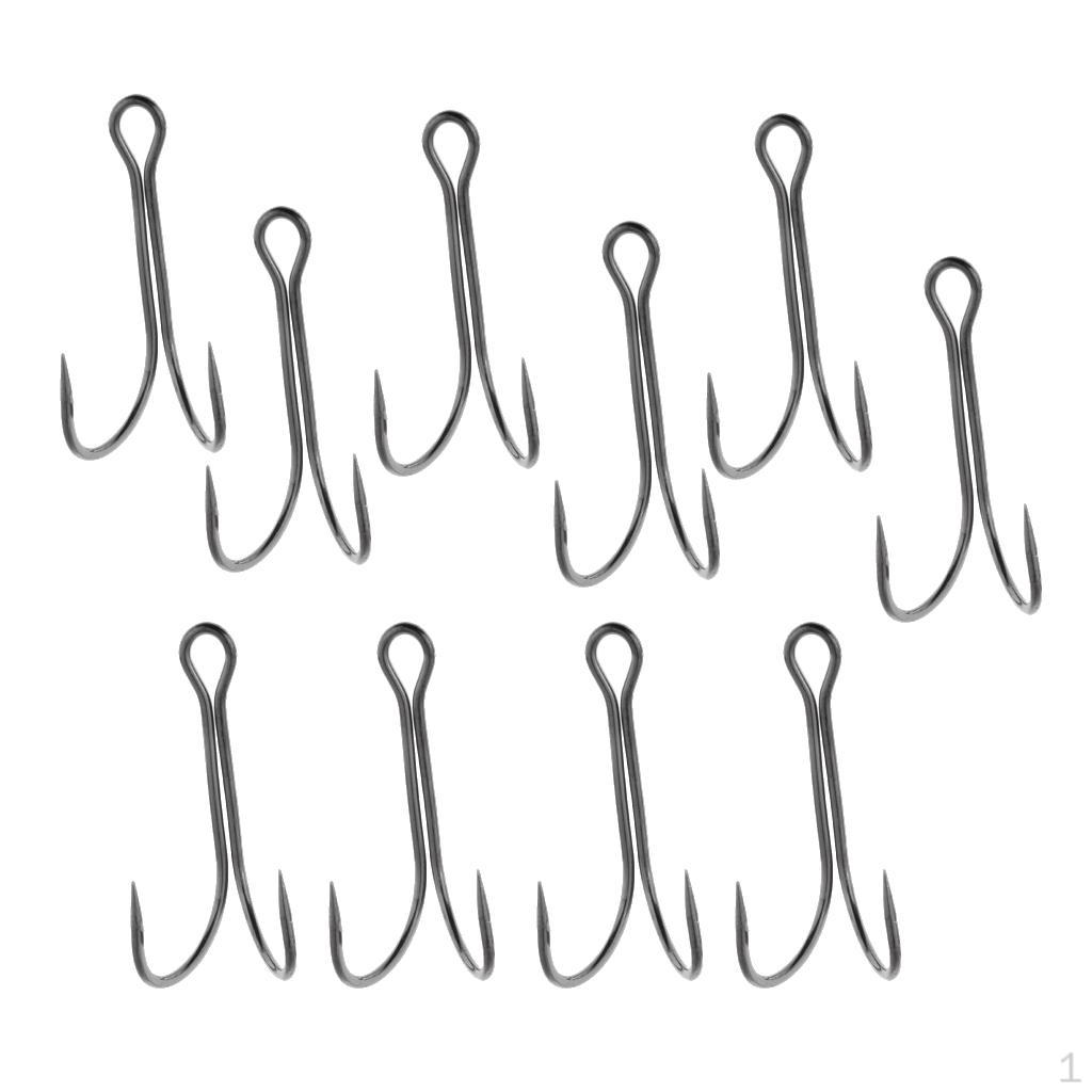 10 шт. Двойной крючок из углеродистой стали 1/0 # 2/0 2-0
