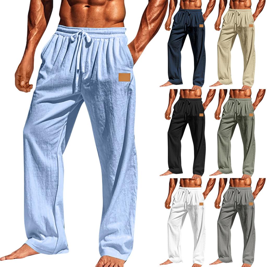 Pánská kombinéza Stahovací vícekapsové ležérní kalhoty Turistické kalhoty Bavlněné keprové kalhoty