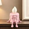 Tabletop Decorative Candle Figure 3D Printing Ornament, Wax Liquid Texture Dripping Sculpture with Smooth Surface Printed Movable Joints, Adjustable