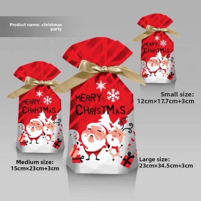 Large Pcs 50 Christmas Sacks Party Gift Bags Drawstring Wrap Storage Present