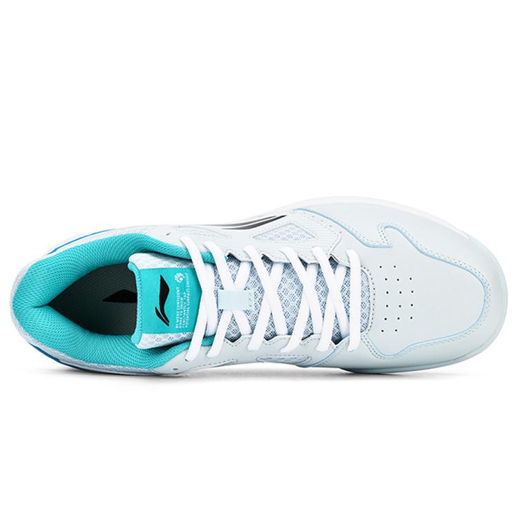 New LiNing Feather The Flash 1.0 Slip Resistant Low Top Badminton Shoes Unisex Cloud Porcelain Blue Black AYTT035-2