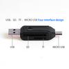 Kaartlezer 2-in-1 Multifunctioneel Hoge Snelheid Driverloos Anti-interferentie OTG Functie Universele Mini USB2.0 TF SD-kaartlezer Adapter voor Laptop