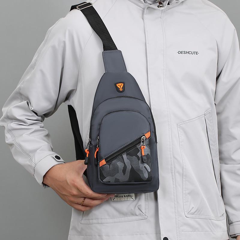 Men's Multifunctional Crossbody Travel Bag with Headphone Holder