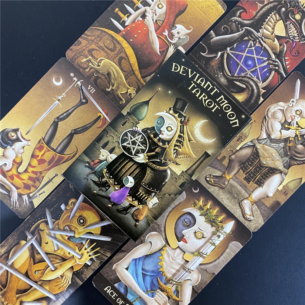 Dark Wood Tarot Family Gathering Chess Cards Board Game Deck Fortune Telling Spacious Moon Dog Divination Cat Abyss Oracle