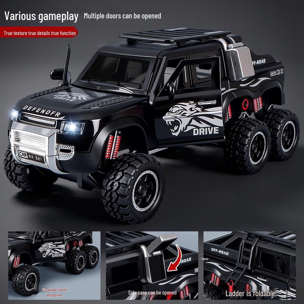 Children's Six-Wheeled Off-Road Vehicle Toy with Sound and Light