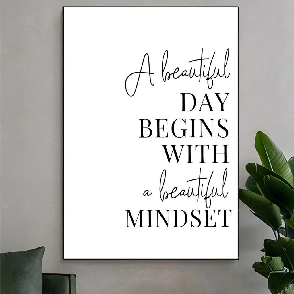 Minimalist Inspirational Quotes Mural for Office Decor
