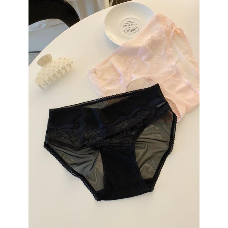 Ladies Summer Light Luxury Sexy Lace Careful Machine Waist Triangle Briefs