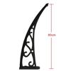 Staffa in Lega di Alluminio 60/80cm, Staffa per Tettoia da Balcone Esterno, Staffa per Tettoia da Porta e Finestra, Bianco e Nero