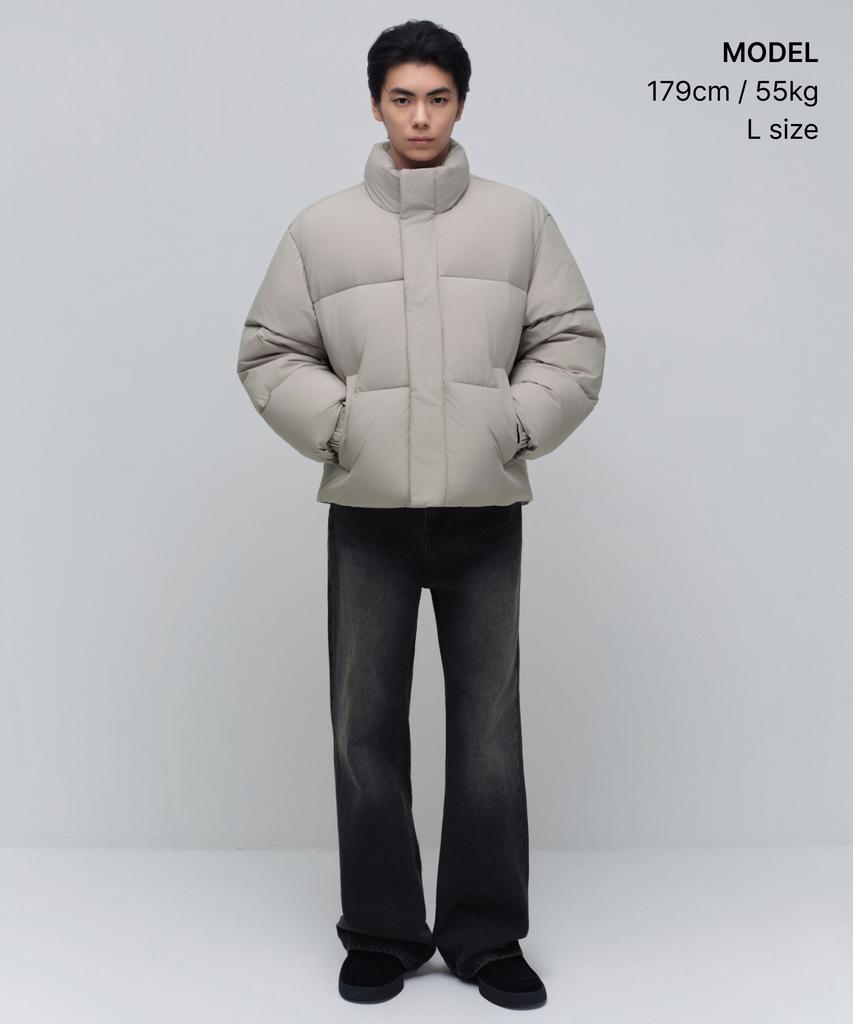 Musinsa Standard Daily Puffer Short Padded Jacket [Light Beige]