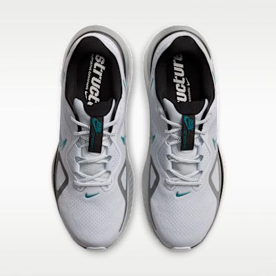 Men's Sneakers Nike Structure 26 Road 'Football Grey Black Metallic Silver Bright Spruce'