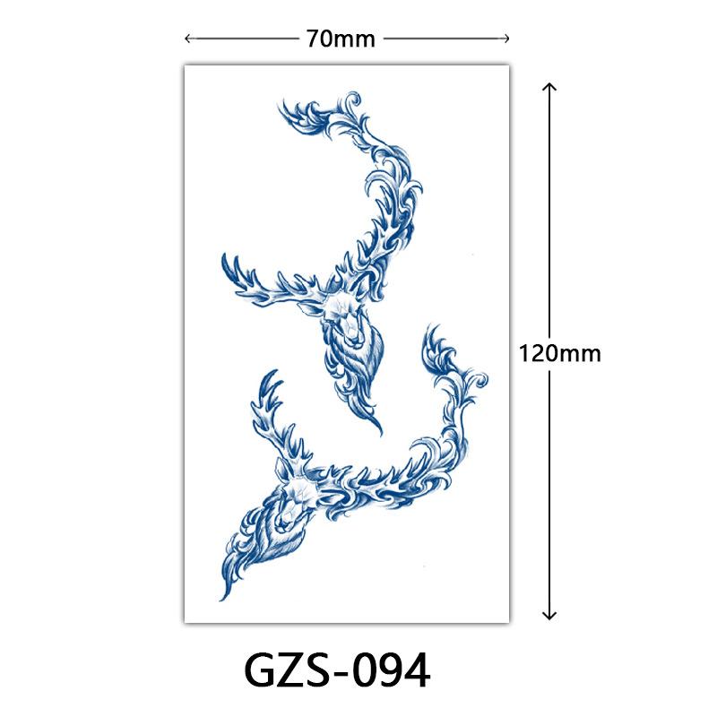 Flower Herbal Semi-Permanent Tattoo Sticker, Small Picture Juice Tattoo Sticker, Sweat-Proof Tattoo