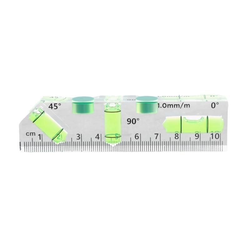 Acrylic Check Bubble Level Tool Pocket Mini Level Tool with 90°/180° Level Bubbles Construction Tool Magnetic Base