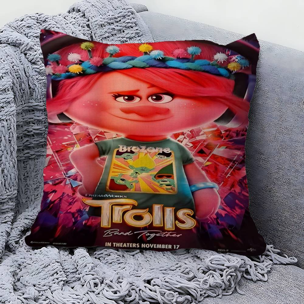 

T-Trolls Band T-TogetherS Pillow Cover for Bedroom Room and Living Room Sofa Decorative Cushion Cover 65cmx65cm