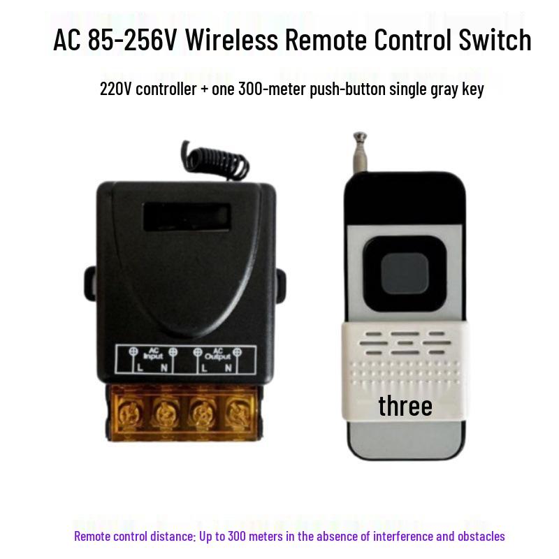 220V 30A Wireless Remote Control Switch for Water Pump, Motor, Range Hood, Exhaust Fan, and Sprayer.
