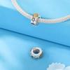 S9 Sterling Silver Star Moon Isolation Bead Charm Diy Jewelry Accessories Bracelet Necklace Female