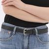 Women's Faux Leather Rolling Belt Black