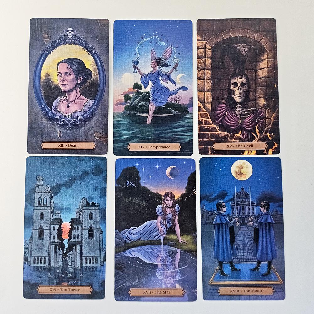 12*7cm Edgar Allan Poe Tarot Deck 78 Stunning Illustrations Based On Poe's Tales Printed On 350GSM Double-embossed Cardstock