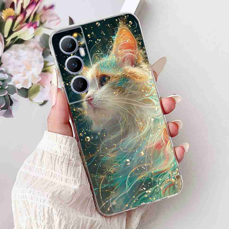 Für Realme C65 4G 2024 Hülle Weiche Silikon Bunte Schmetterling Hülle Für Realme C 65 C65 Fundas RMX3910 Vollständige Schutzhülle