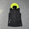to Europe and America, Large Size Sports Running Softshell Vest for Women with Storage Hood, Windproof, Waterproof, Breathable, Spring Outdoor Vest