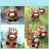 Hug Bowl Marmota Plush Pendant With Soft Filling For Travel Bag Decoration