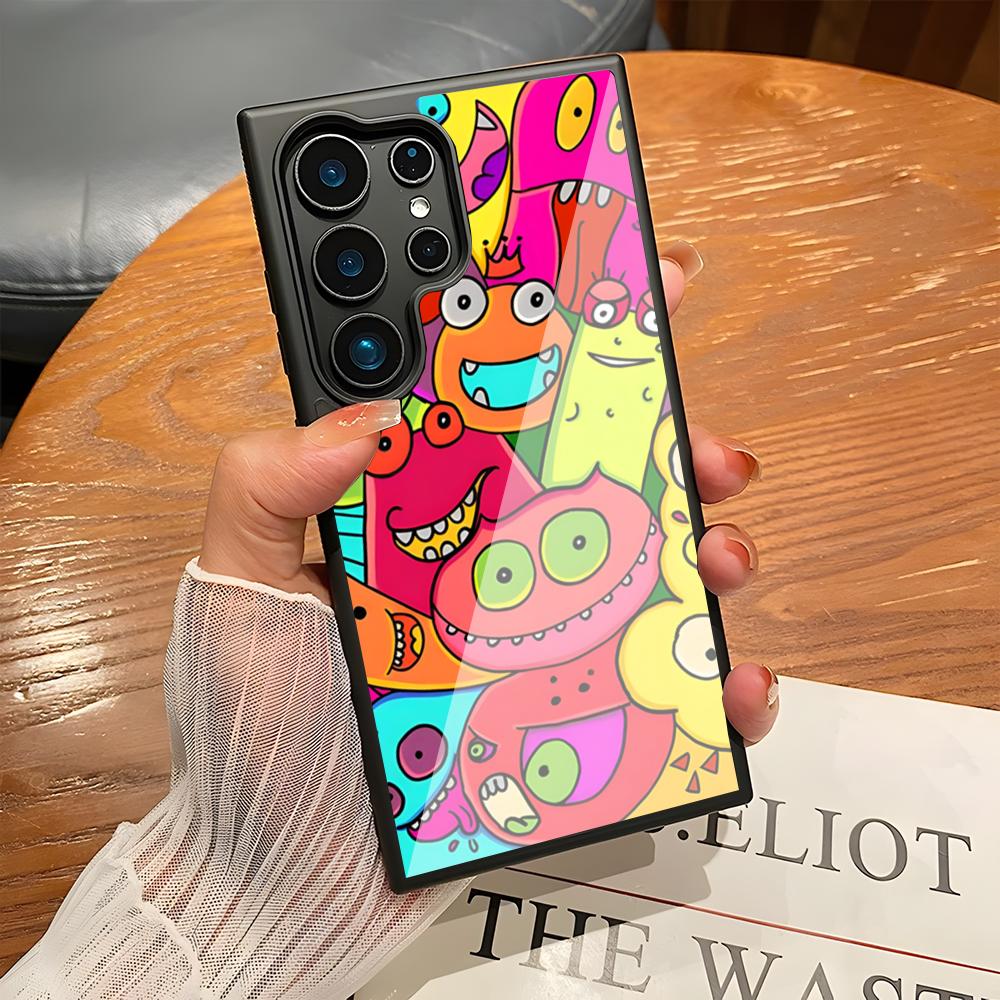 Monster Party Phone Case For SAMSUNG S25 24 S22 S20 ULTRA S21 S30 23 Note5 S8 Plus S9 S10E Lite PC+TPU Funda