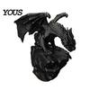 Dark Fantasy Room Ornament 3D Printed Rock Dragon Statue, Figurine, Gothic Desktop Home Decor for Bookshelf Decor, Collectible Ornament, Gift