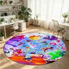 Garten of Banban Printed Round Crystal Velvet Rug Soft Non Slip Floor Carpet For Bedroom Holiday Gift