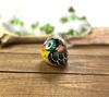 Hyakukaen Kutani Owl Figurine, Lucky, Decomori, Black, Size 2.2