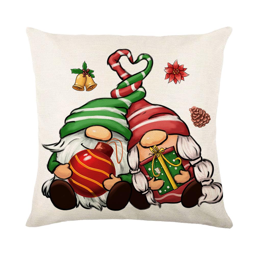 Christmas Pillow Holiday Home Living Room Sofa Cushion Cover Truck Print Polyester Pillow