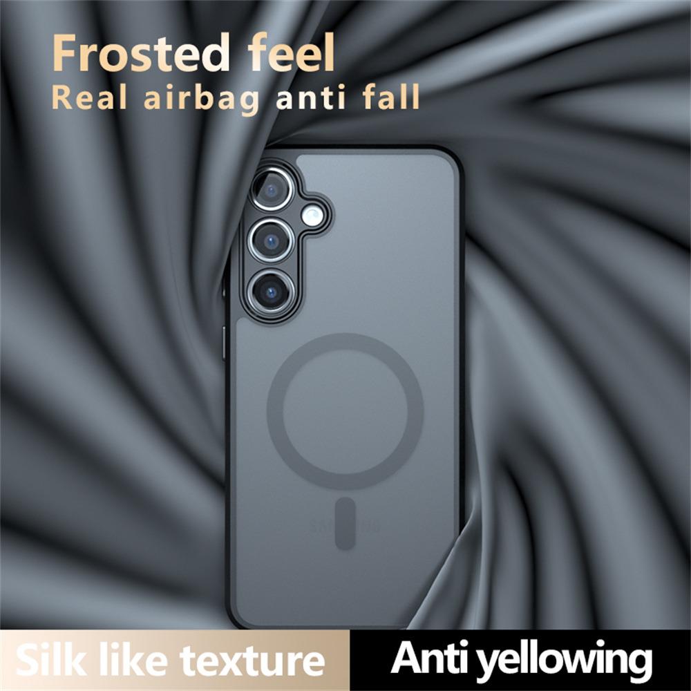 For Samsung Galaxy S24 Case Compatible with MagSafe TPU+PC Matte Skin Touch Phone Cover