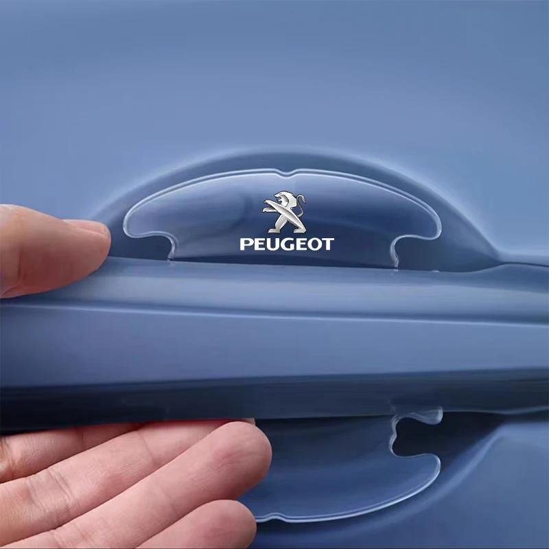 For Peugeot 4PCS Transparent Car Door Anti-collision Protector Bumper Strip Sticker For Peugeot 308 307 206 208 207 3008 508 407