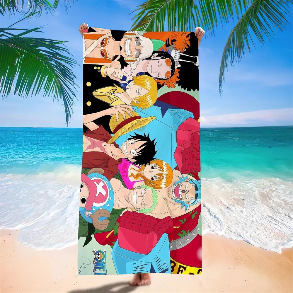 New Anime Character Printed Microfiber Beach Towel Quick Dry Water Absorbent Bath Towel