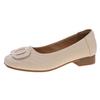 Low heels are not tired, low heels and soft soles, new light-mouth shoes, single shoes, mother shoes, 100 women's summer soft leather women's shoes