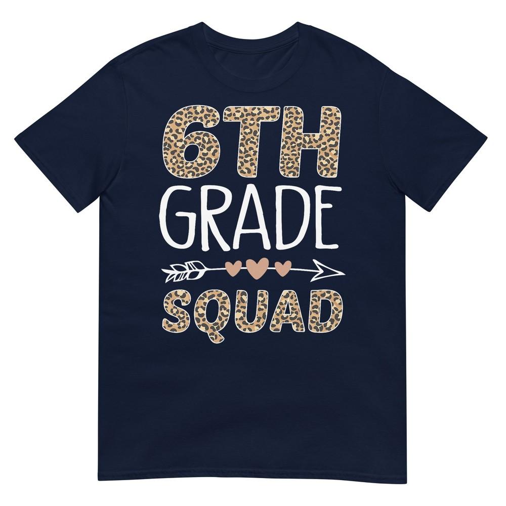 6th Grade Squad Leopard Teacher Student TShirt S