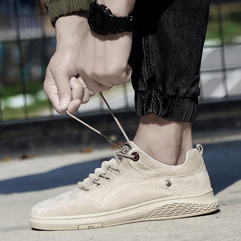 Fashion Trend Retro Fashion High-quality Men's Outdoor Ventilation Non-slip Genuine Leather Sports Shoes Men Soft Flat Bottomed Oxford