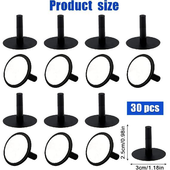 

Luter 30pcs Rubber Duck Plug, Plastic Self-Adhesive Holder for Dashboard, Plug Mount Display Lovers, Not Included (Black)