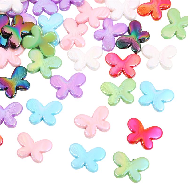 Perline Acriliche Ciondoli Farfalla Perline Per Bracciale Collana Fai Da Te 10 Pz