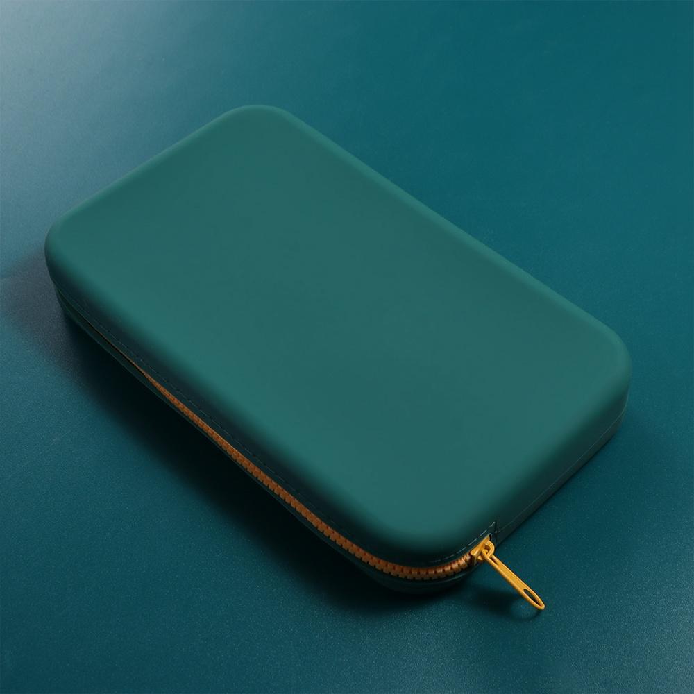 Large Capacity Square Cosmetic Bag Solid Color Coin Purse Small Item Bag  Makeup Brush Holder