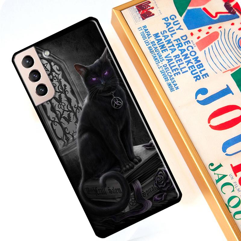 Halloween Moon Witch Horror Case For Samsung Galaxy S22 Ultra S8 S9 S10 Note 10 Plus Note 20 S21 Ultra S20 FE Cover