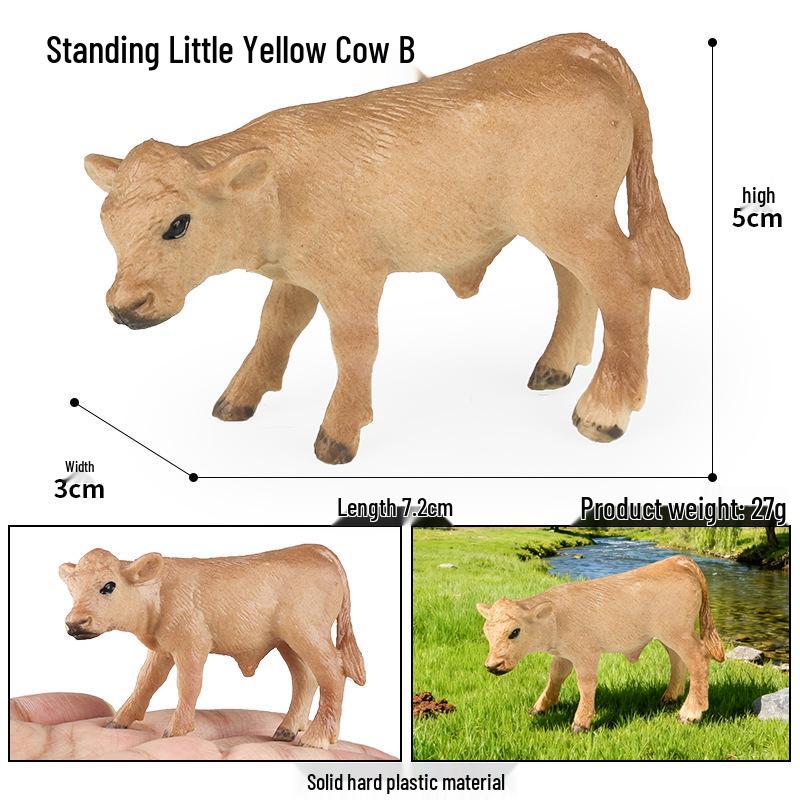 Realistic Farm Animal Model Set: Dairy Cow, Simmental Bull, Yellow Cattle, Fighting Bull, Water Buffalo, Yak