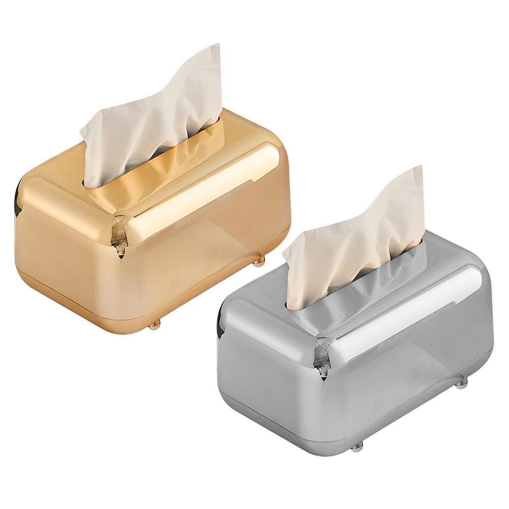 Light Luxury Tissue Box Creative Desktop Tissue Holder Versatile Napkin Holder Ornament Paper Pumping Box for Home Decor