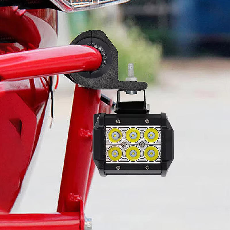 Universal Motorcycle LED Spotlight Mount Bracket - 360° Rotating Aluminum Clamp with Expansion Fixing, Shockproof for Off-Road & Street Use